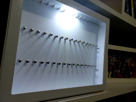 Quadro Porta Chaveiros - Tamanho Grande - com Luz de Led