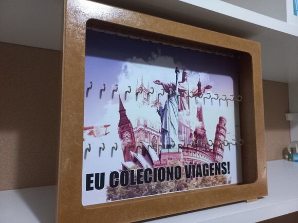 Quadro Porta Chaveiros com Vidro