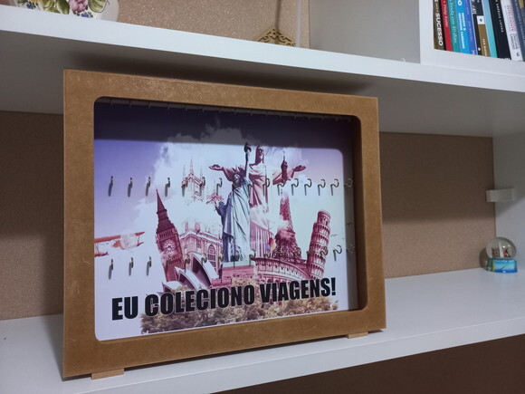 Quadro Porta Chaveiros com Vidro
