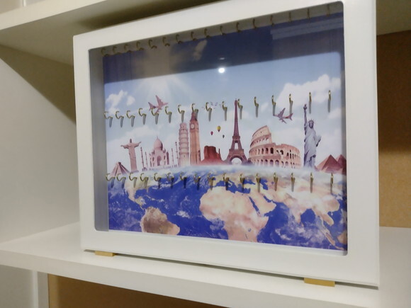 Quadro Porta Chaveiros Personalizado - Tamanho G com Vidro