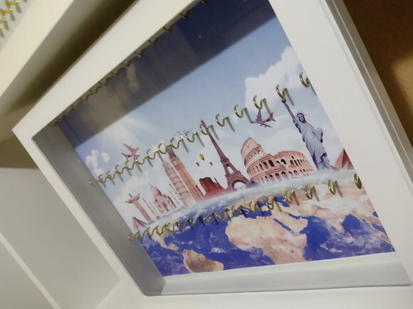 Quadro Porta Chaveiros Personalizado - Tamanho G com Vidro