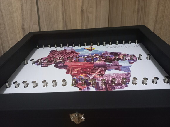 Quadro Porta Chaveiros Personalizado - Tema Brasileiro