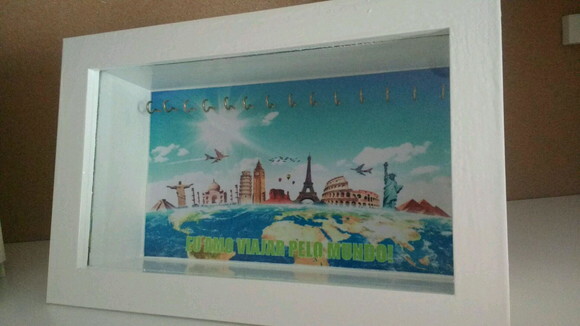 Quadro Porta Chaveiros Personalizado (tema Internacional)