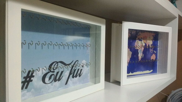 Quadro Porta Chaveiros Personalizado Eu Fui