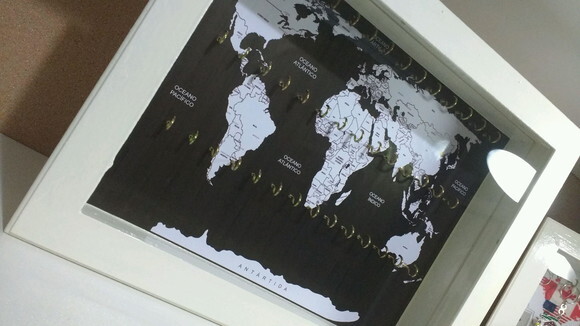 Quadro Porta Chaveiros Personalizado Tema Internacional