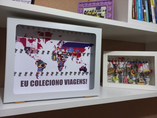 Quadro Artesanal para Colecionadores de Chaveiros