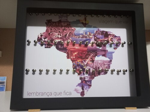 Quadro Porta Chaveiros Personalizado - Tema Brasileiro