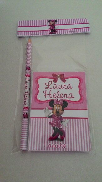 Bloquinho 10x7 cm e Lápis Personalizado
