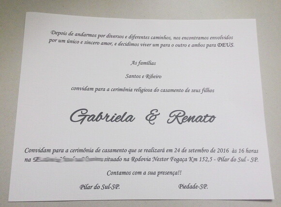 Convite de Casamento Laço Duplo