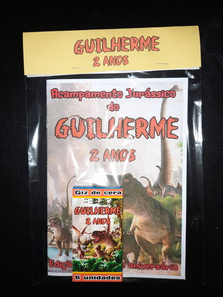 Livro de Colorir com Giz de Cera - Dinossauro - 21x15 cm