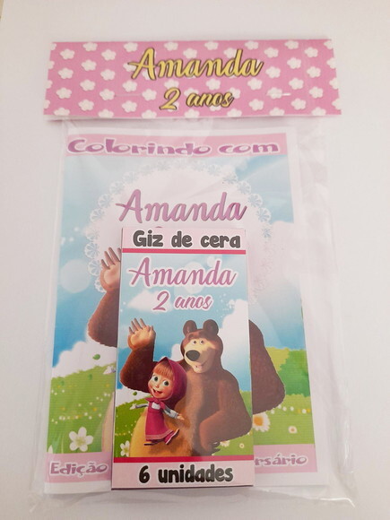 Livro de Colorir com Giz de Cera Personalizado