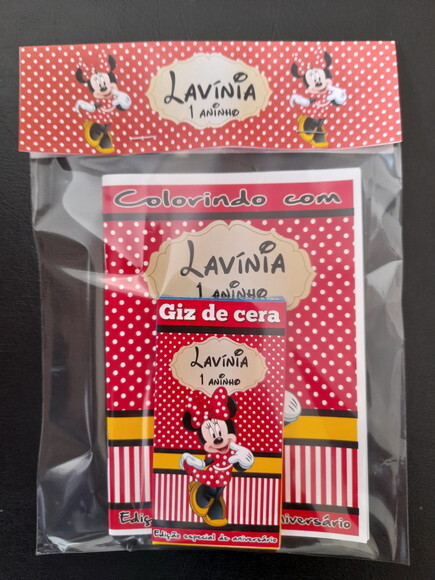 Livro de Colorir com Giz de Cera-16 Páginas - Minnie