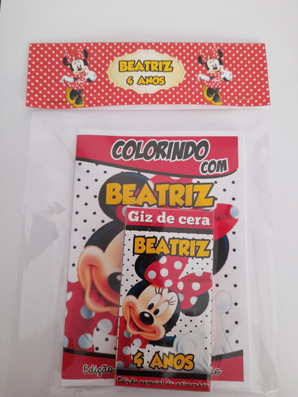 Livro de Colorir com Giz de Cera-16 Páginas - Minnie