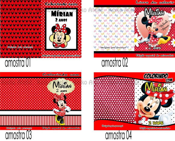 Livro de Colorir com Giz de Cera-16 Páginas - Minnie