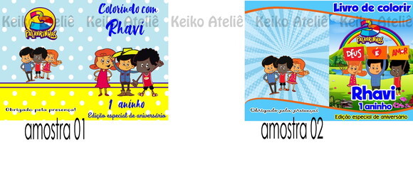Livro de Colorir Personalizado - 16 Páginas - 3 Palavrinhas