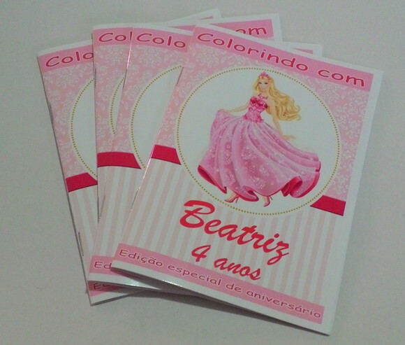 Livro de Colorir Personalizado - 16 Páginas - Barbie