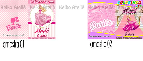 Livro de Colorir Personalizado - 16 Páginas - Barbie