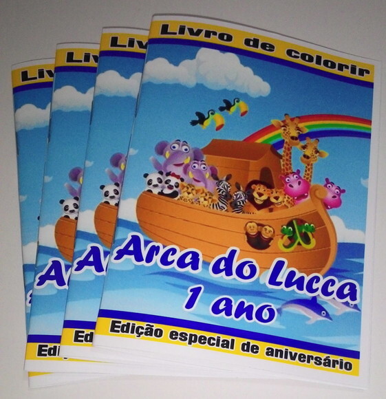Livro de Colorir Personalizado - 16 Páginas - Arca de Noé