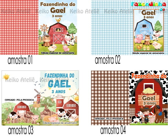 Livro de Colorir Personalizado - 16 Páginas - Fazendinha
