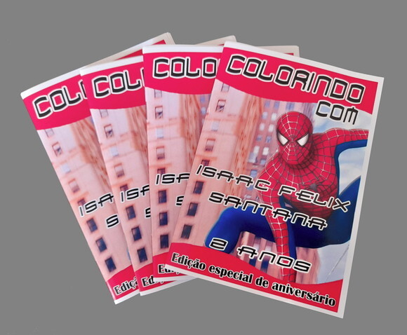 Livro de Colorir Personalizado - 16 Páginas - Homem Aranha