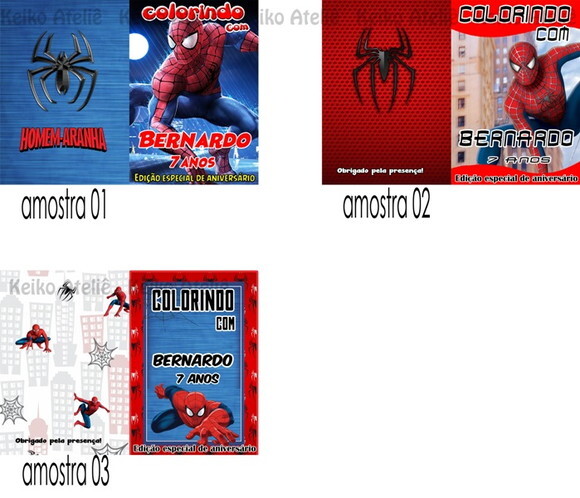 Livro de Colorir Personalizado - 16 Páginas - Homem Aranha Spide