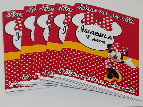 Livro de Colorir Personalizado - 16 Páginas - Minnie