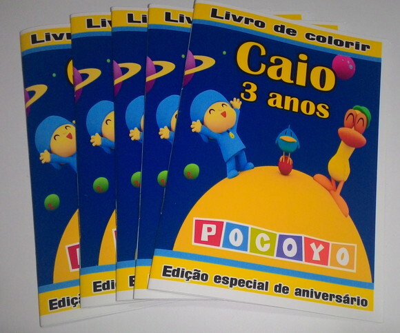 Livro de Colorir Personalizado - 16 Páginas - Pocoyo