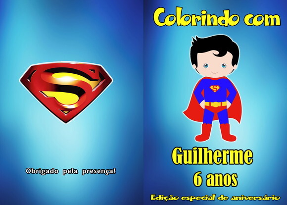 Livro de Colorir Personalizado - 16 Páginas - Superman