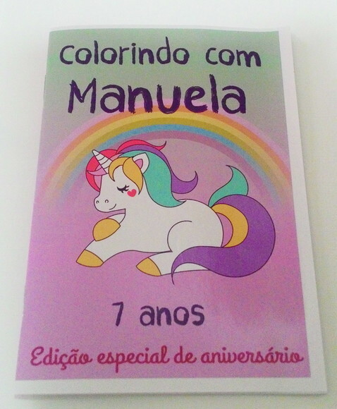Livro de Colorir Personalizado - 16 Páginas - Unicórnio
