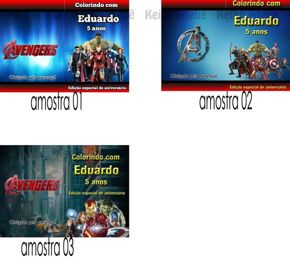 Livro de Colorir Personalizado - 16 Páginas - Vingadores