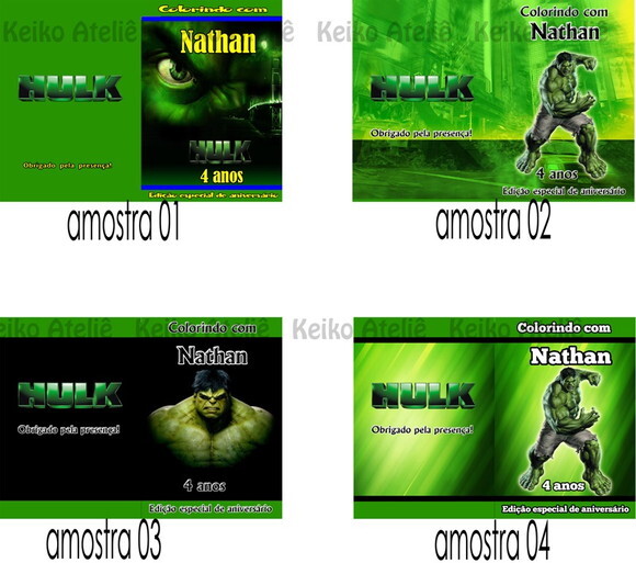 Livro de Colorir Personalizado - Hulk