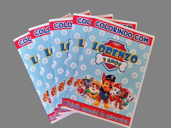Livro de Colorir Personalizado - Patrulha Canina