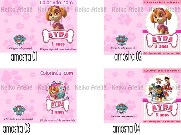 Livro de Colorir Personalizado - Patrulha Canina
