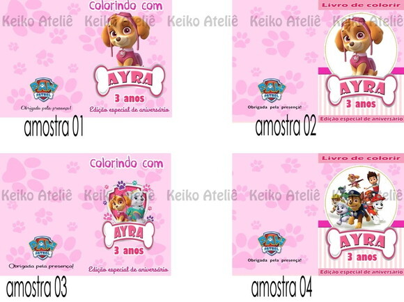 Livro de Colorir Personalizado - Patrulha Canina