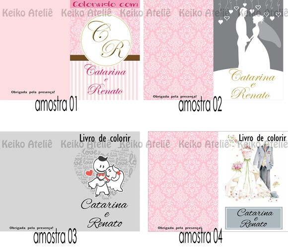 Livro de Colorir Personalizado Casamento - Mickey e Minnie