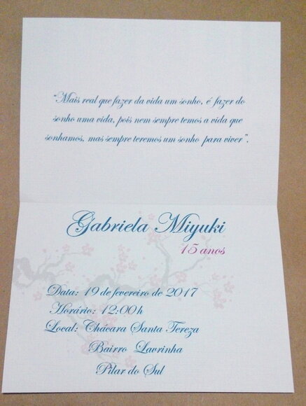 Convite 15 anos, casamento