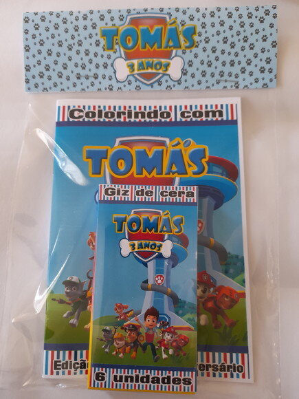 Livro de Colorir com Giz de Cera Personalizado