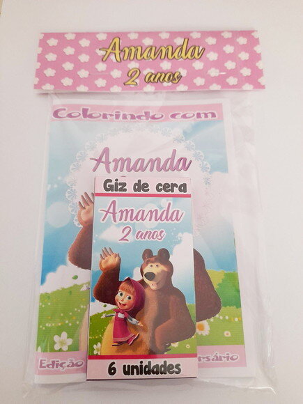 Livro de Colorir com Giz de Cera Personalizado