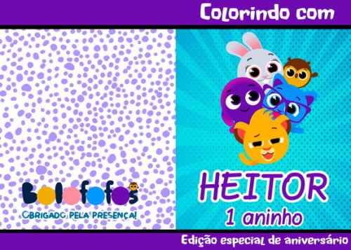 Livro de Colorir com Giz de Cera-bolofofos