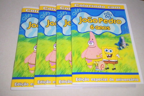Livro de Colorir Personalizado - 16 Páginas - Bob Esponja