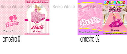 Livro de Colorir Personalizado - 16 Páginas - Barbie