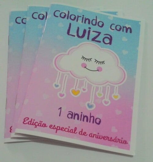 Livro de Colorir Personalizado - 16 Páginas - Chuva de Amor