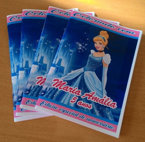 Livro de Colorir Personalizado - 16 Páginas - Cinderela