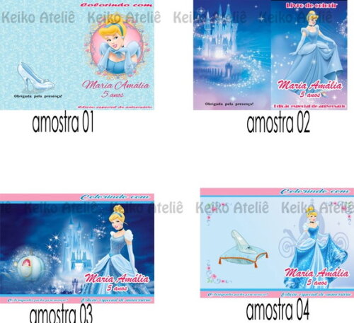 Livro de Colorir Personalizado - 16 Páginas - Cinderela