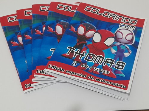 Livro de Colorir Personalizado - 16 Páginas - Homem Aranha Spidey