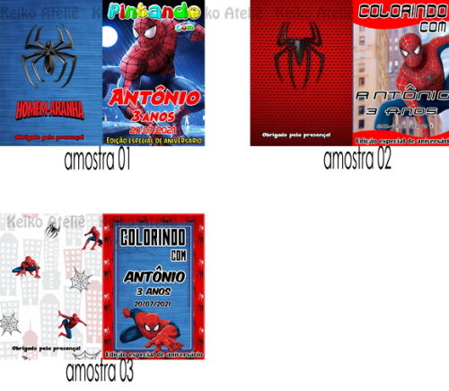 Livro de Colorir Personalizado - 16 Páginas - Homem Aranha