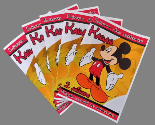 Livro de Colorir Personalizado - 16 Páginas - Mickey