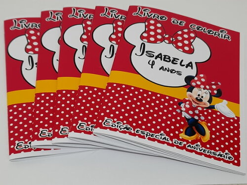 Livro de Colorir Personalizado - 16 Páginas - Minnie