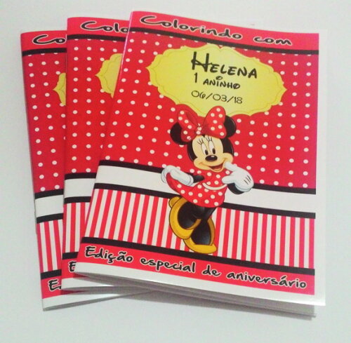 Livro de Colorir Personalizado - 16 Páginas - Minnie