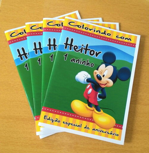Livro de Colorir Personalizado - 16 Páginas - Mickey